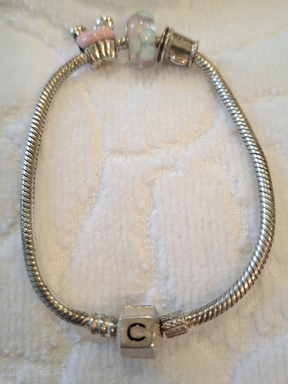 CHAMILIA STERLING CHARM BRACELET WITH DISNEY CHARM